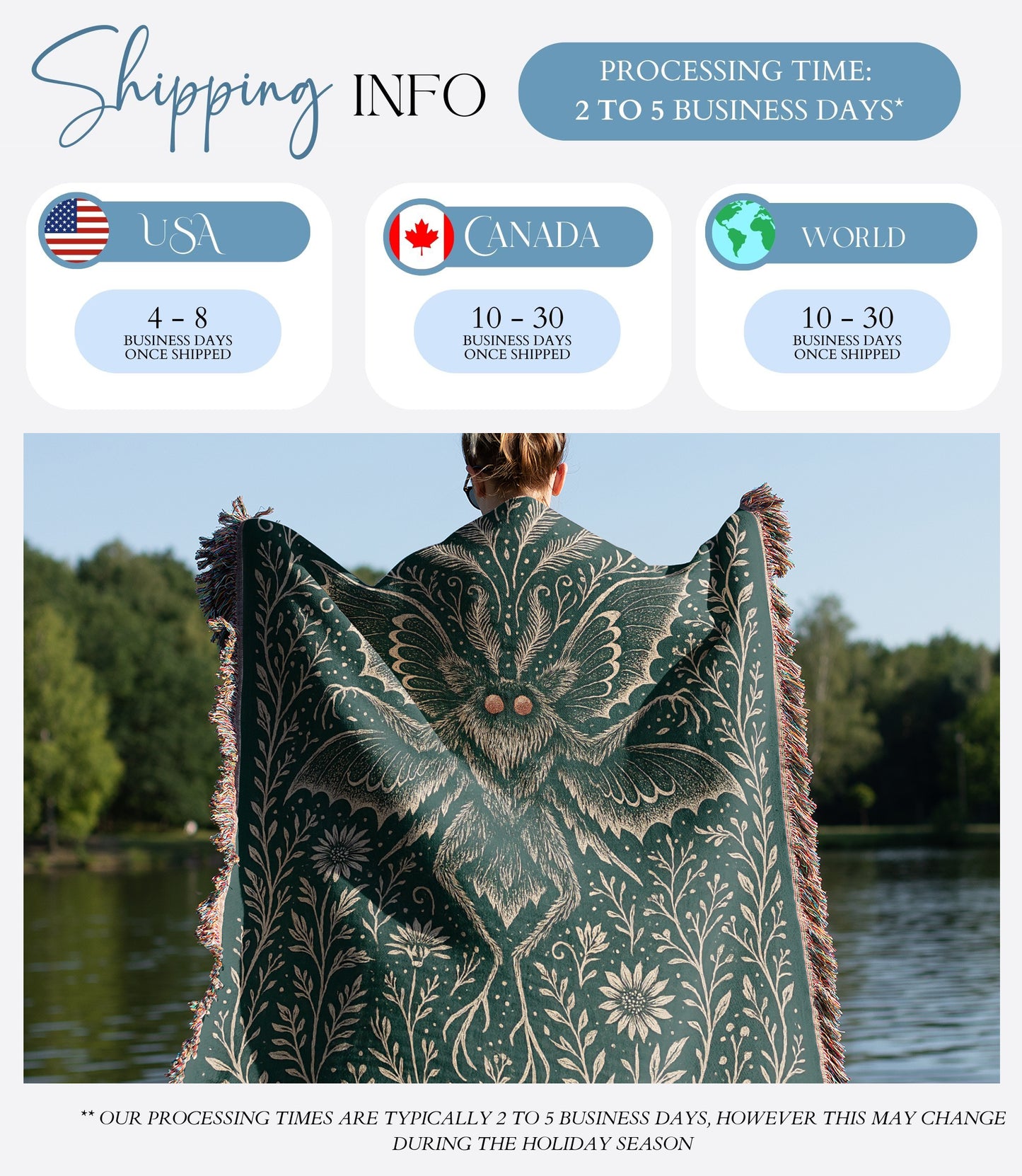 Mothman Woven Blanket