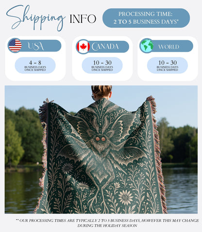 Mothman Woven Blanket