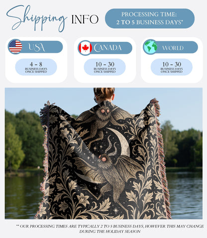 Mothman Woven Blanket