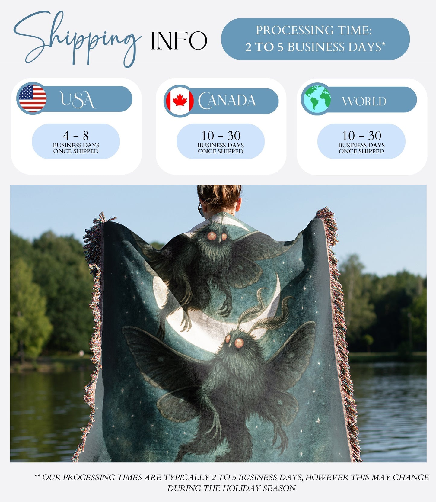 Mothman Woven Blanket