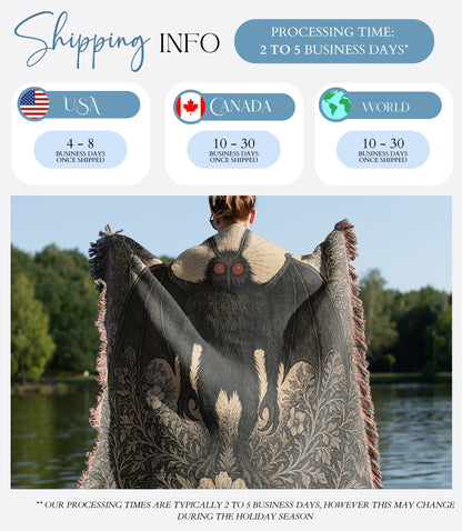 Mothman Woven Blanket