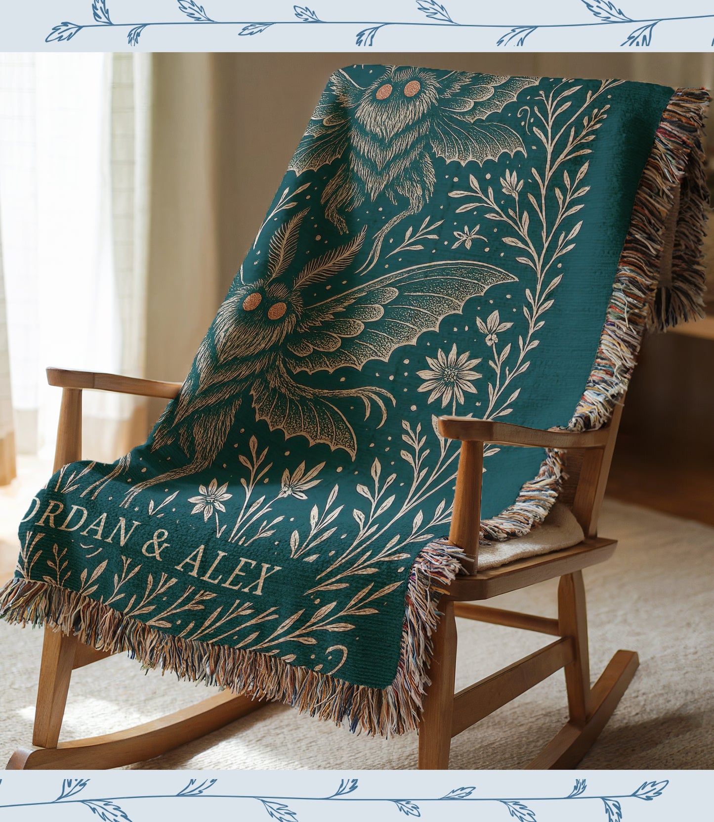 Personalized Mothman Woven Blanket